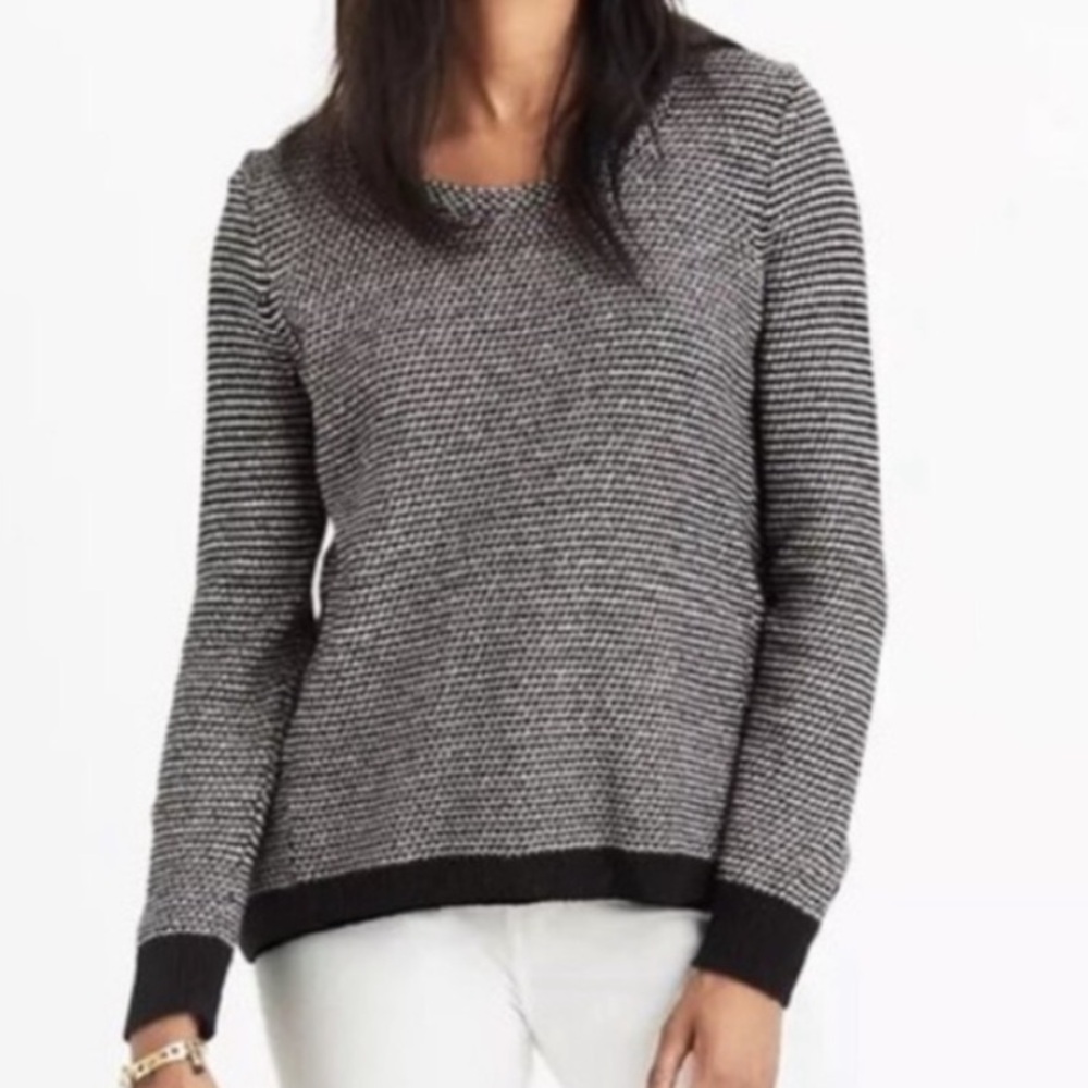 Madewell Riverside Knit Black Crew Neck Pullover Sweater. Size XS